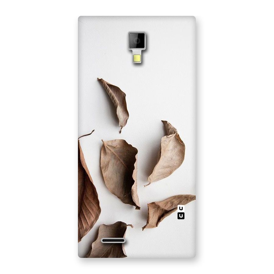 Brown Dusty Leaves Back Case for Micromax Canvas Xpress A99