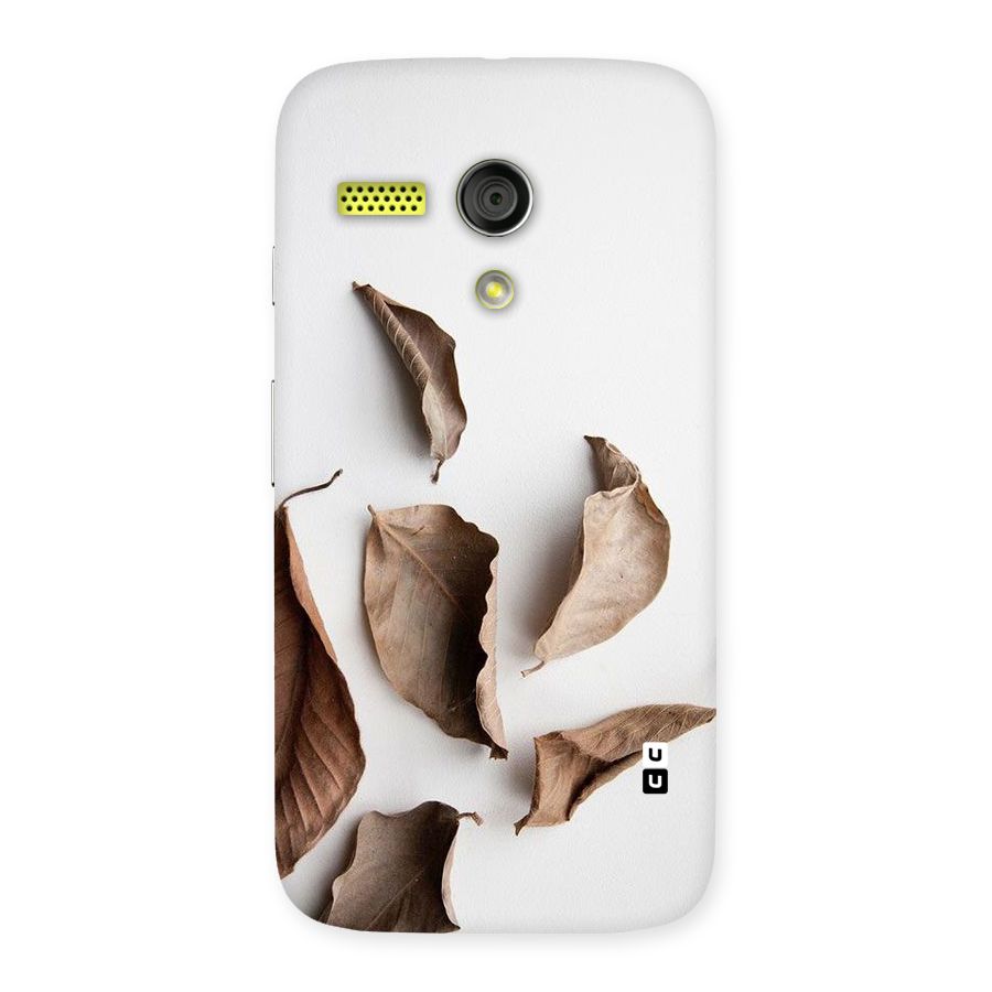 Brown Dusty Leaves Back Case for Moto G