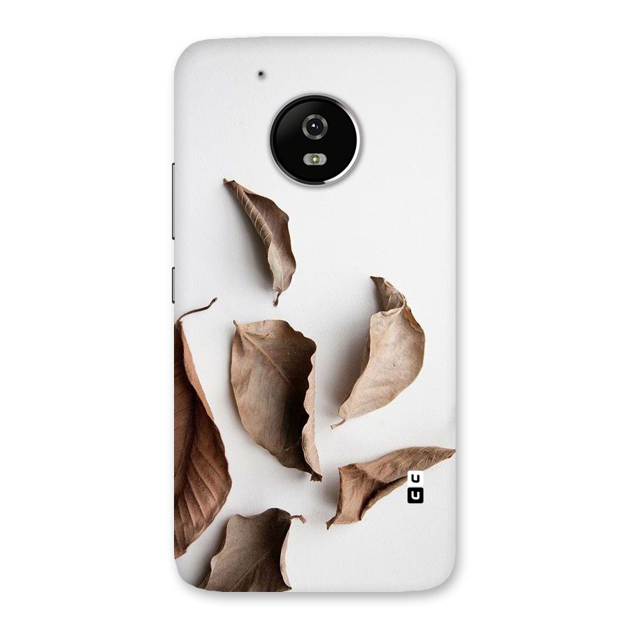 Brown Dusty Leaves Back Case for Moto G5