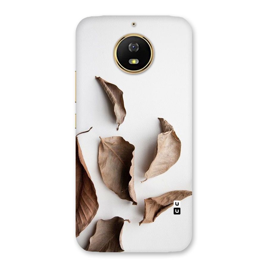 Brown Dusty Leaves Back Case for Moto G5s