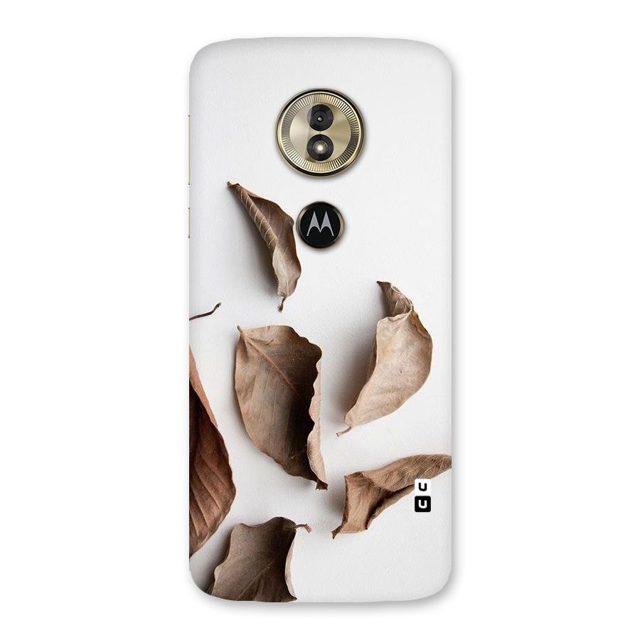Brown Dusty Leaves Back Case for Moto G6 Play