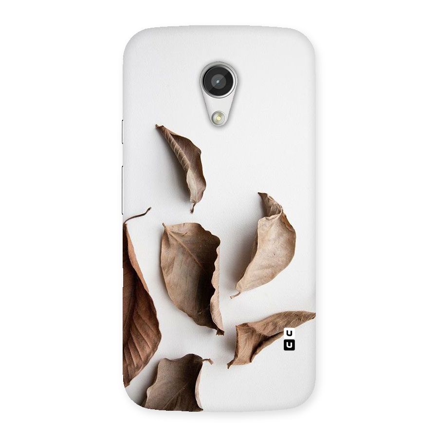 Brown Dusty Leaves Back Case for Moto G 2nd Gen