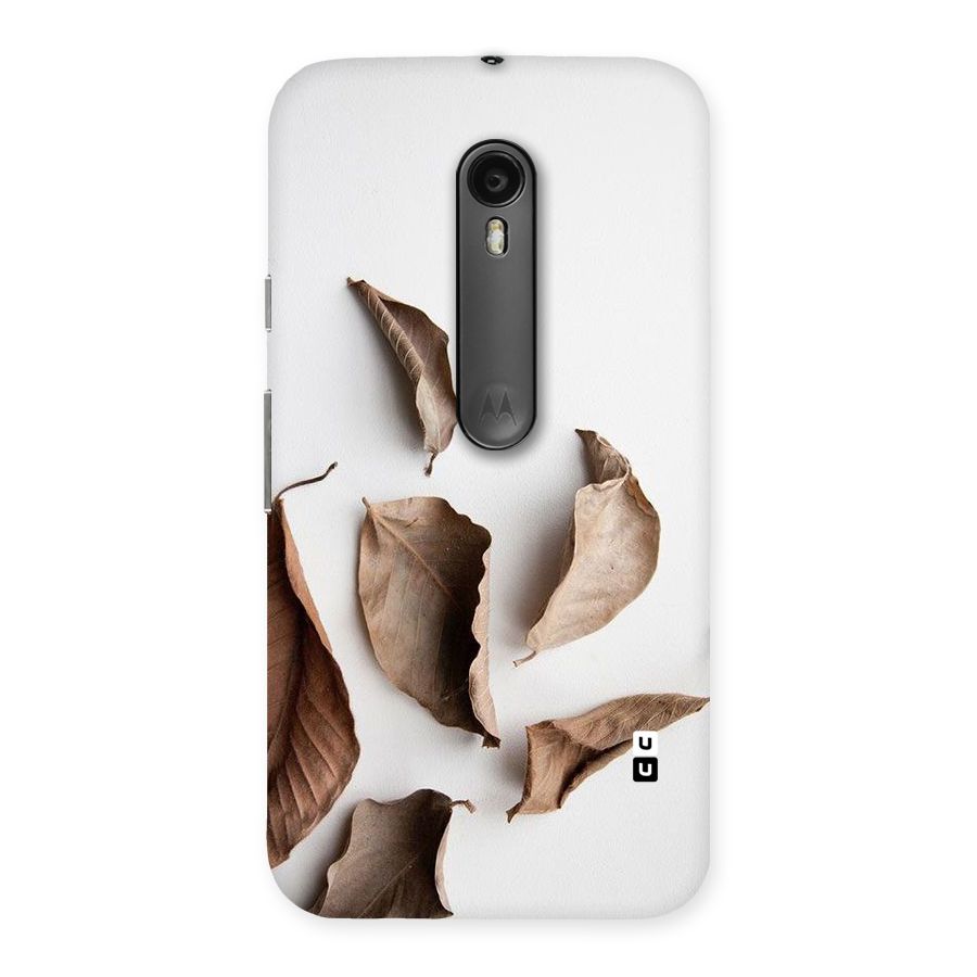 Brown Dusty Leaves Back Case for Moto G Turbo