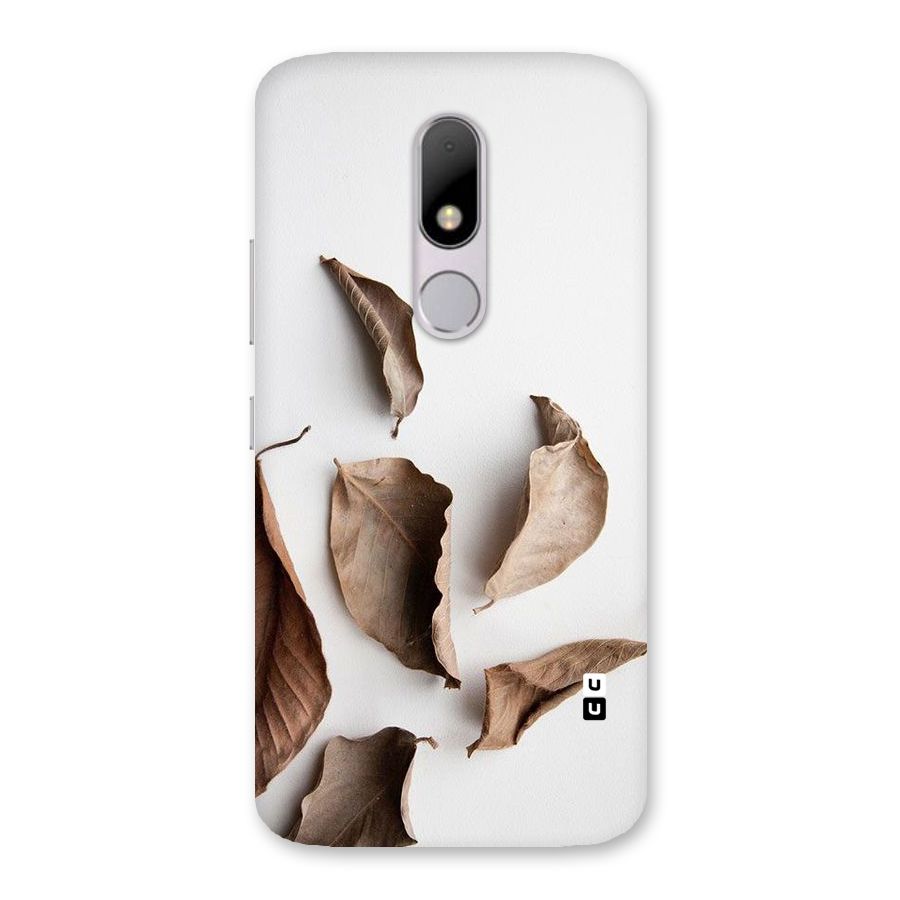 Brown Dusty Leaves Back Case for Moto M