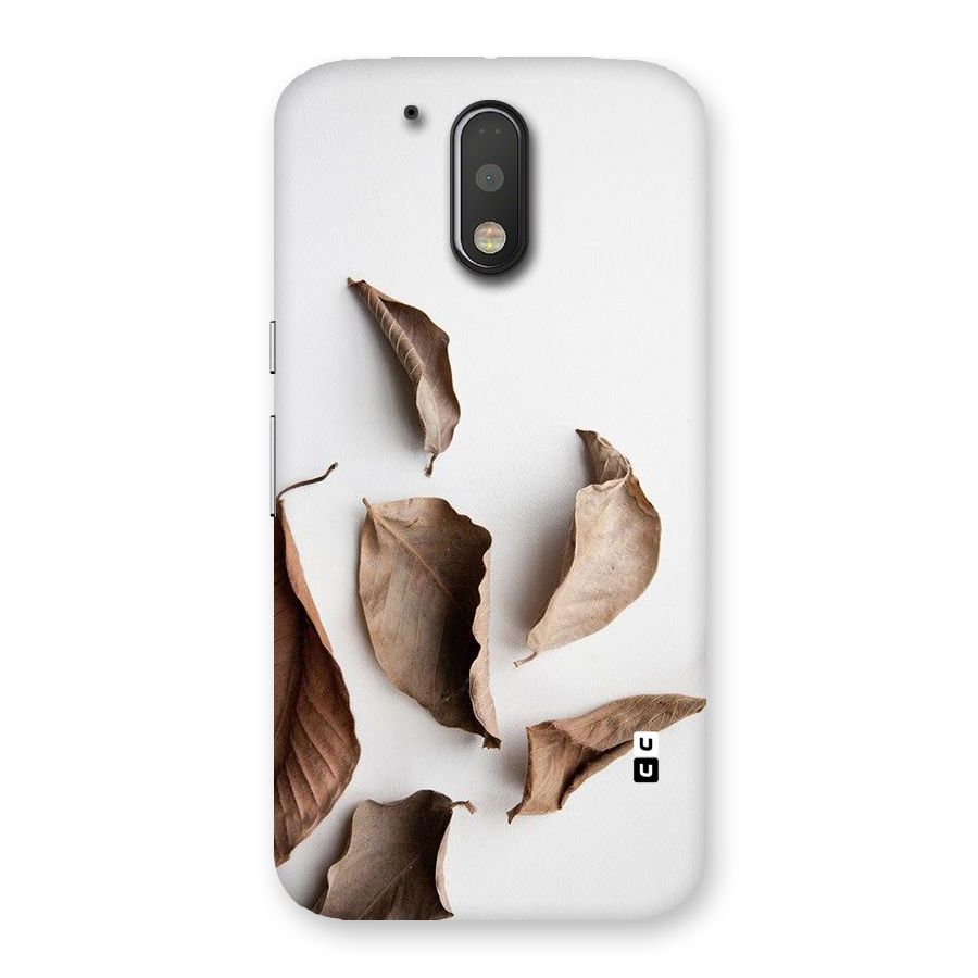 Brown Dusty Leaves Back Case for Motorola Moto G4