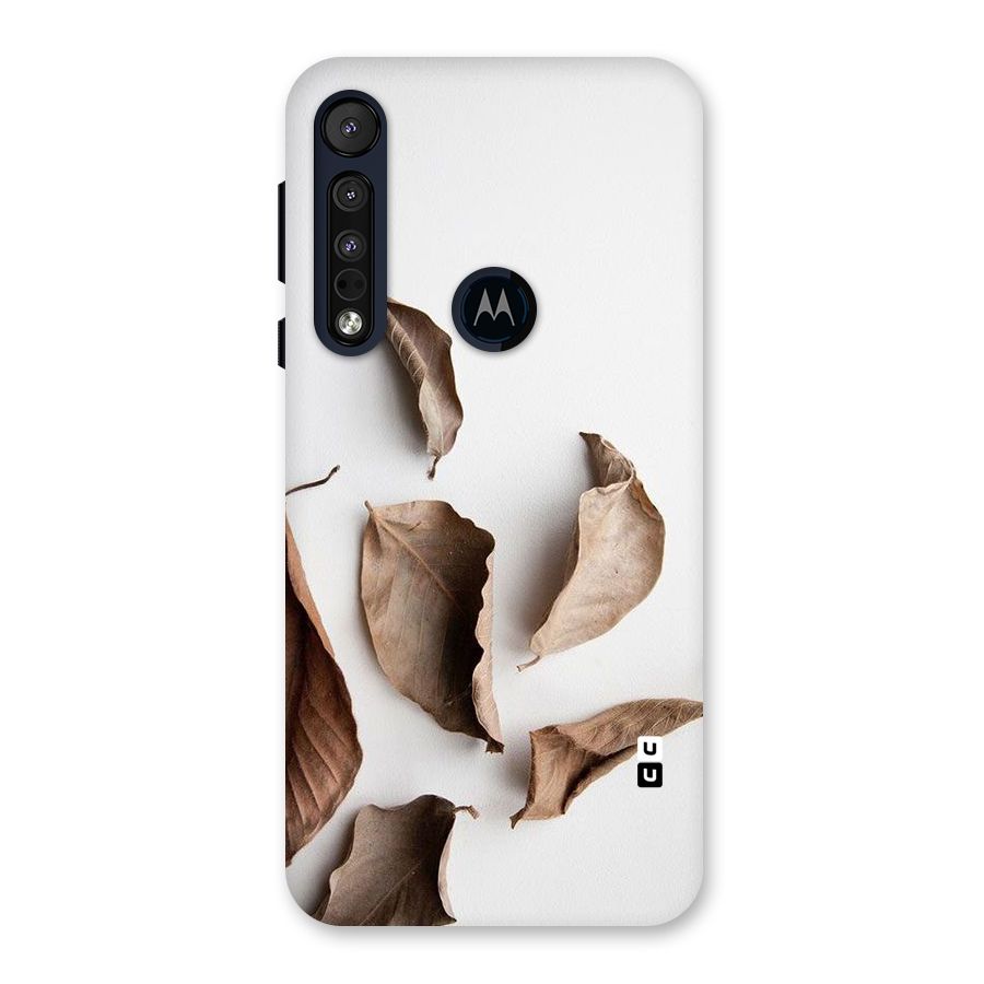 Brown Dusty Leaves Back Case for Motorola One Macro