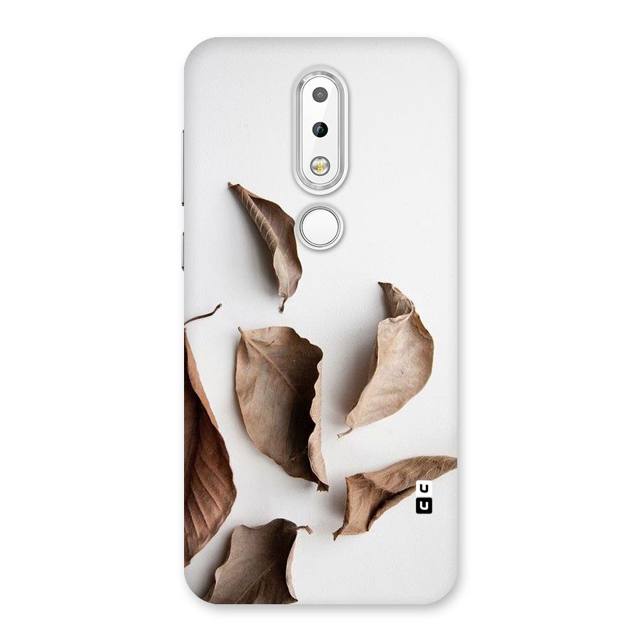 Brown Dusty Leaves Back Case for Nokia 6.1 Plus