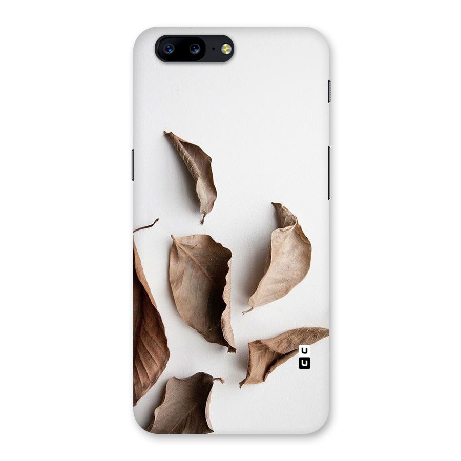 Brown Dusty Leaves Back Case for OnePlus 5