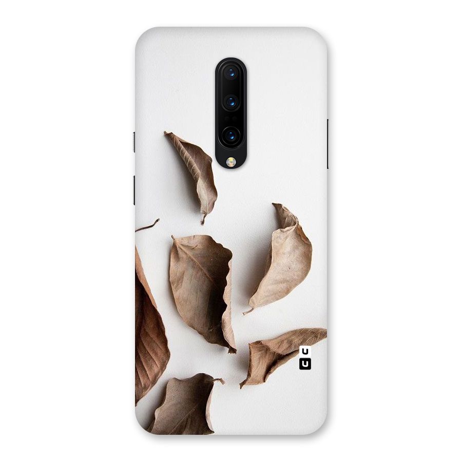 Brown Dusty Leaves Back Case for OnePlus 7 Pro