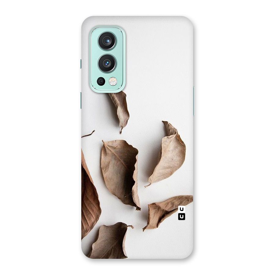Brown Dusty Leaves Back Case for OnePlus Nord 2 5G