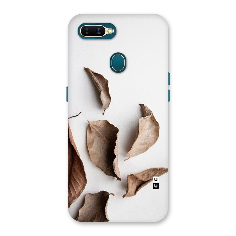 Brown Dusty Leaves Back Case for Oppo A11k