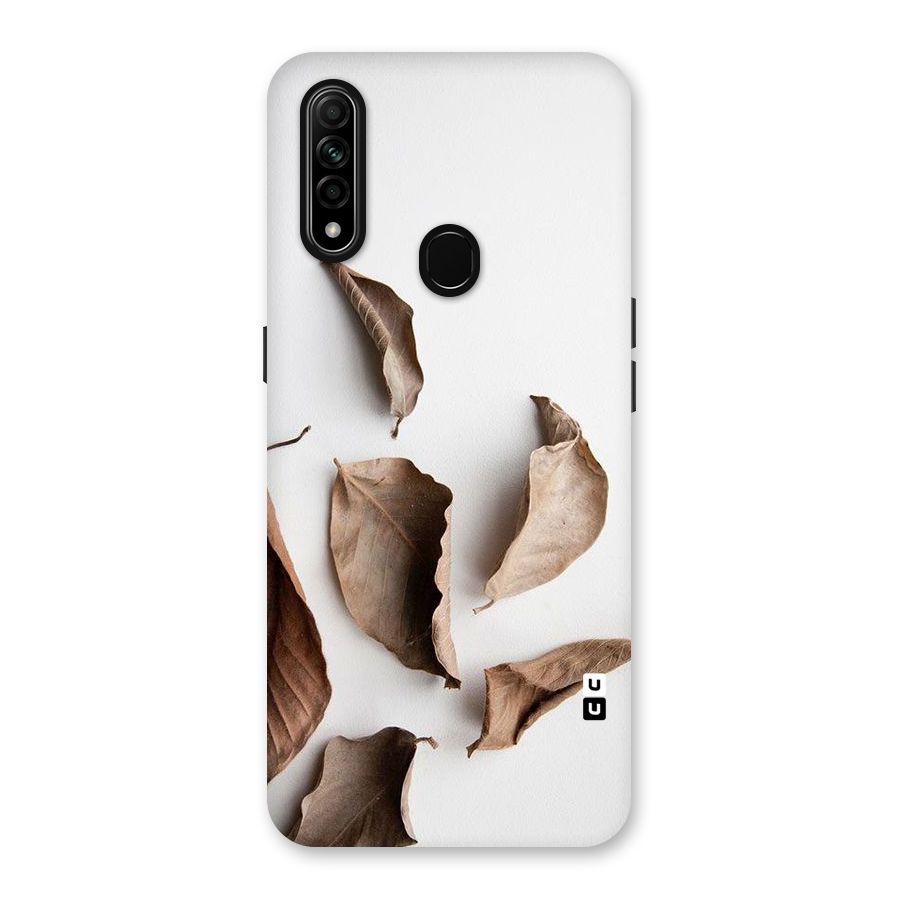 Brown Dusty Leaves Back Case for Oppo A31