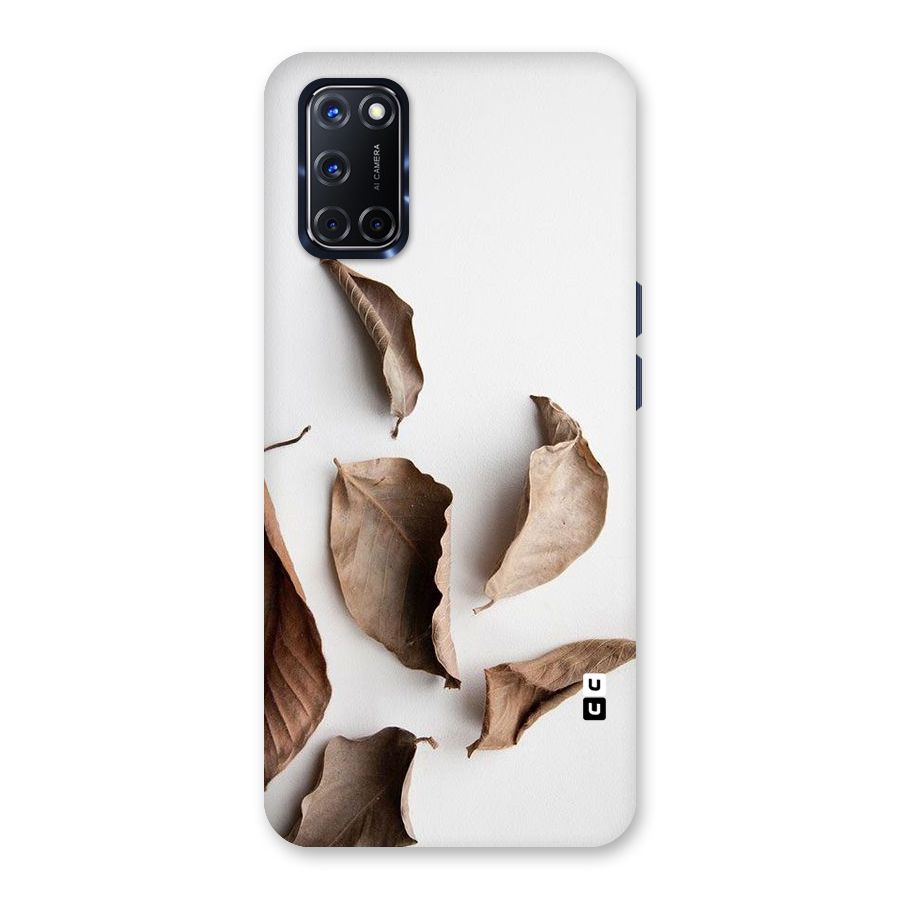 Brown Dusty Leaves Back Case for Oppo A52