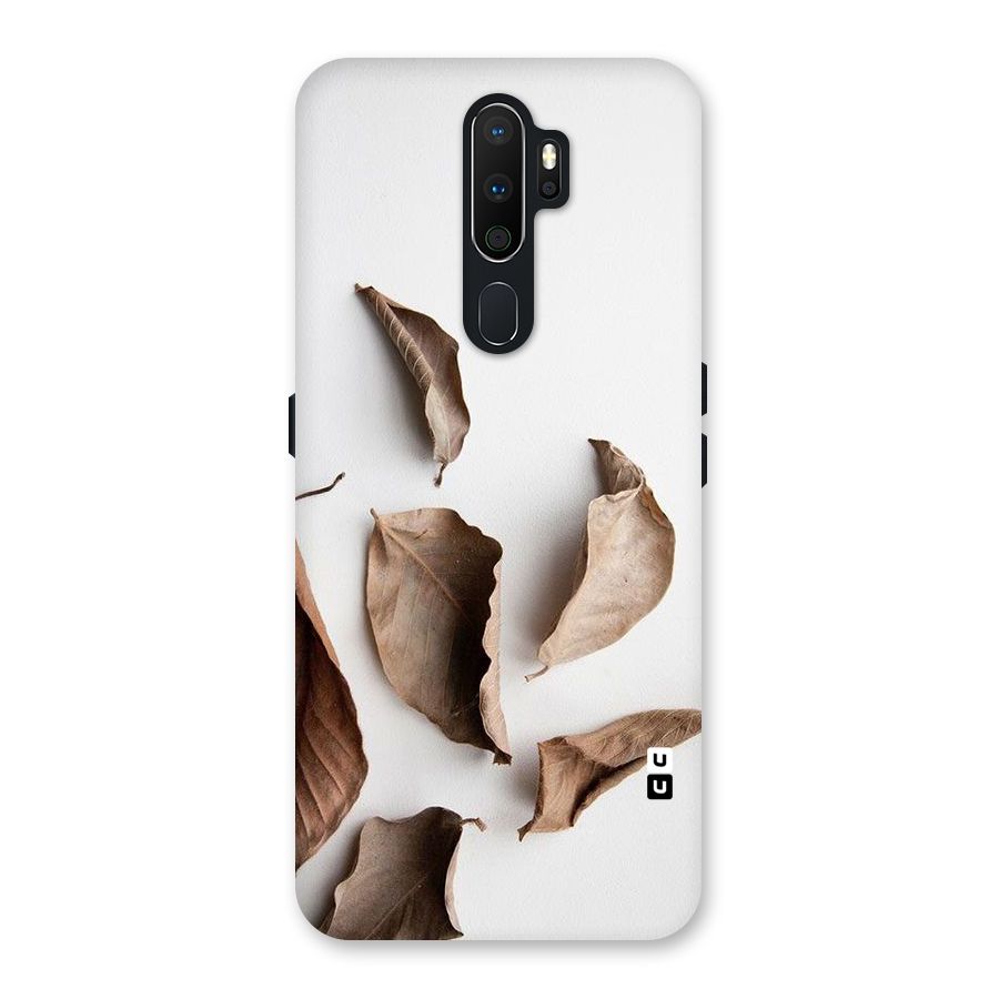 Brown Dusty Leaves Back Case for Oppo A5 (2020)