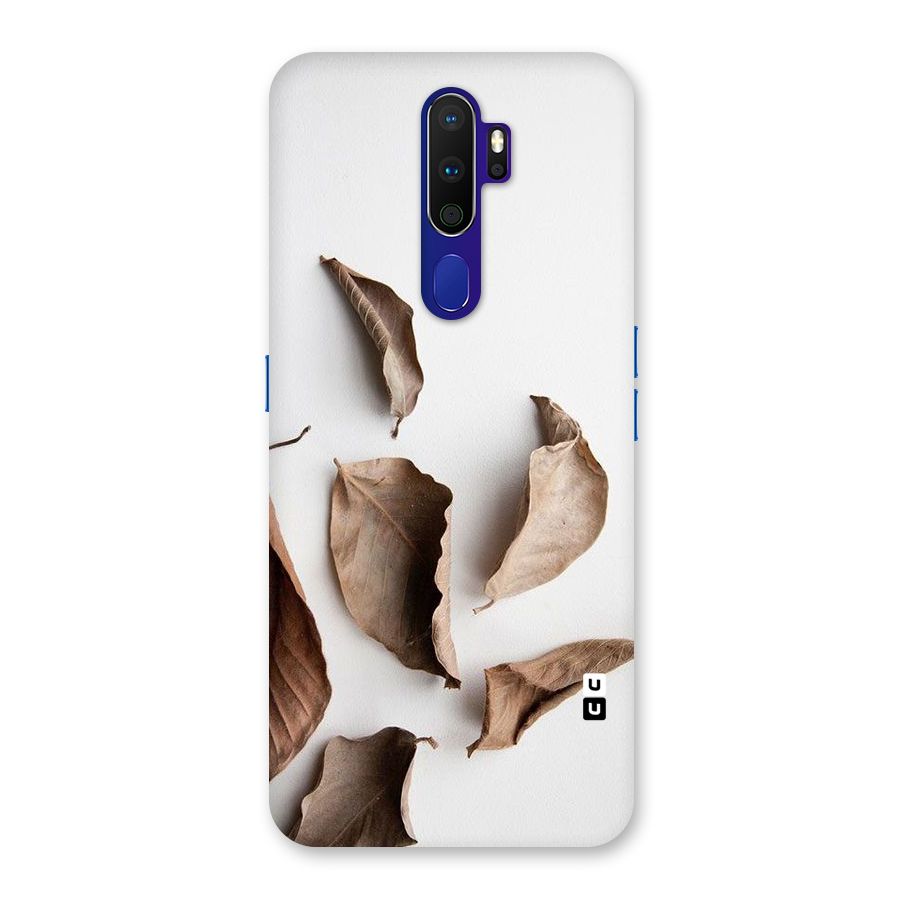 Brown Dusty Leaves Back Case for Oppo A9 (2020)