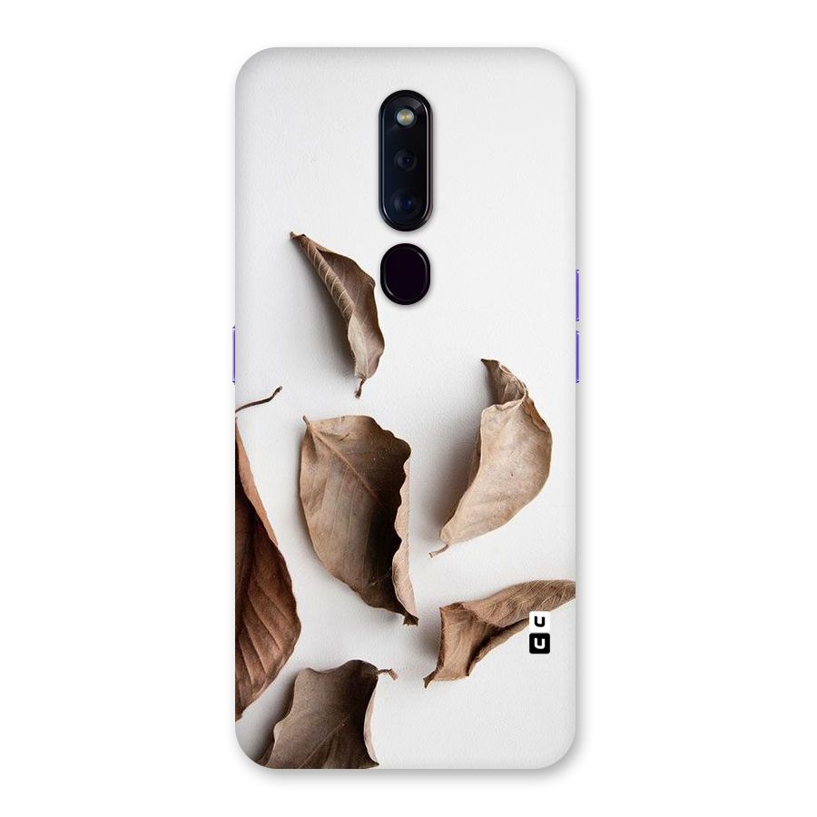 Brown Dusty Leaves Back Case for Oppo F11 Pro