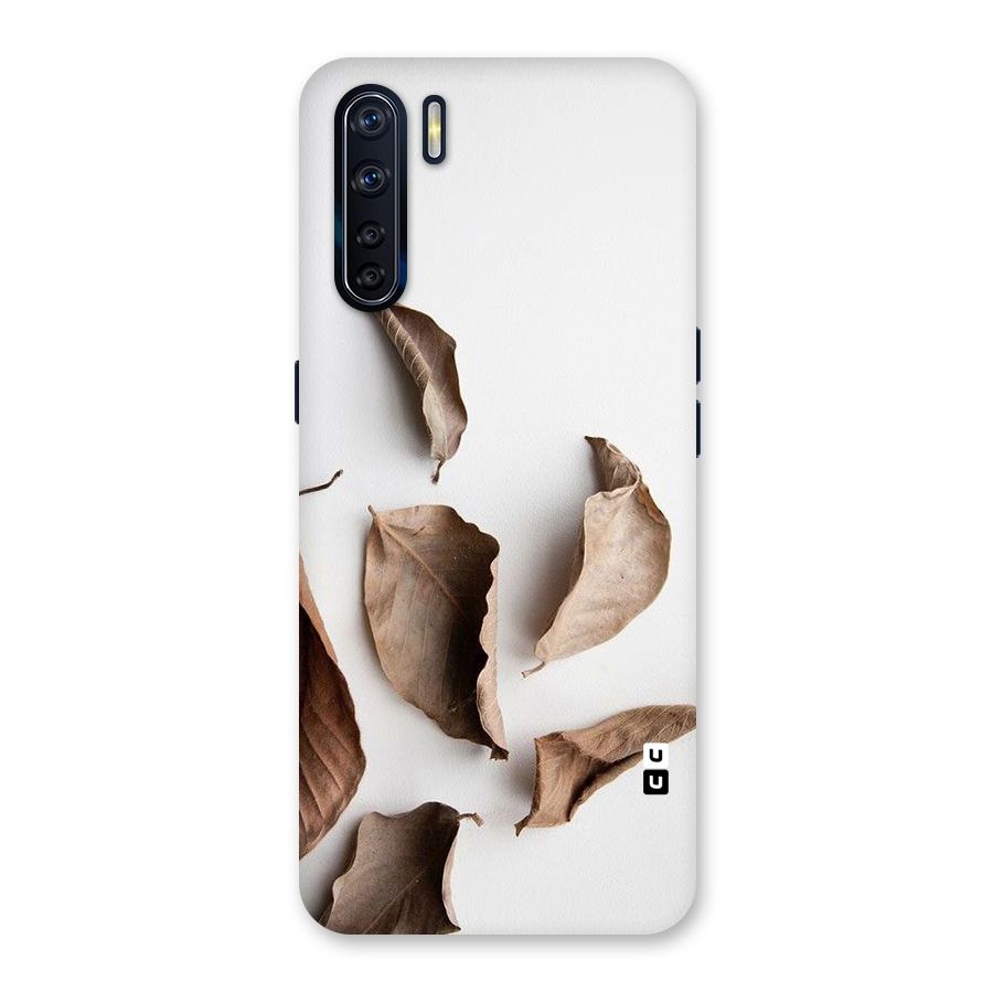 Brown Dusty Leaves Back Case for Oppo F15