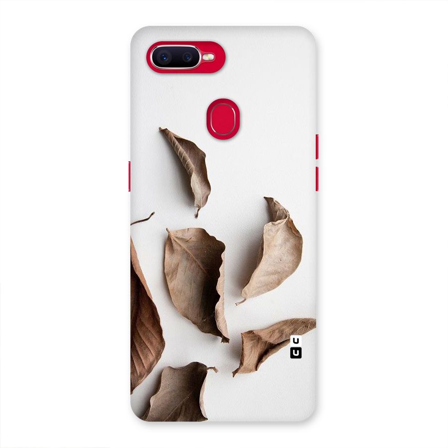 Brown Dusty Leaves Back Case for Oppo F9 Pro