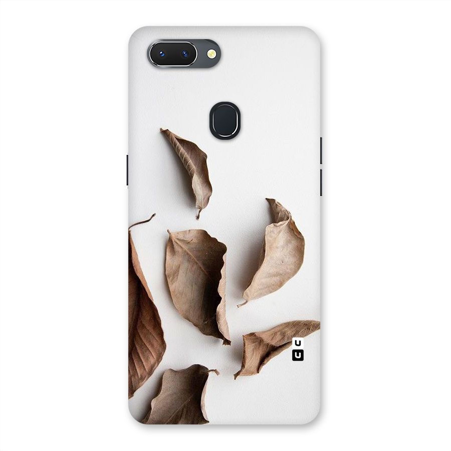 Brown Dusty Leaves Back Case for Oppo Realme 2