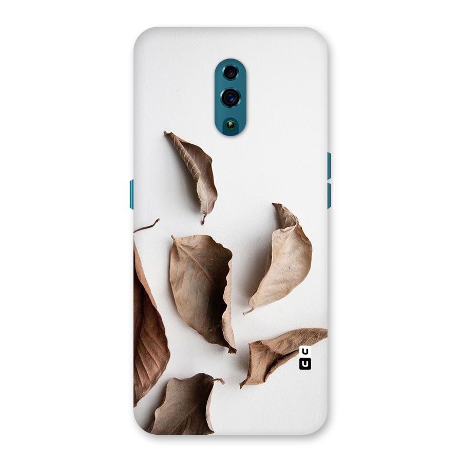 Brown Dusty Leaves Back Case for Oppo Reno
