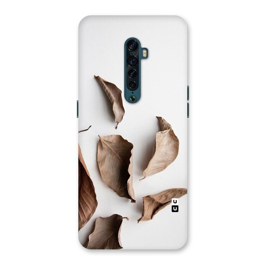 Brown Dusty Leaves Back Case for Oppo Reno2