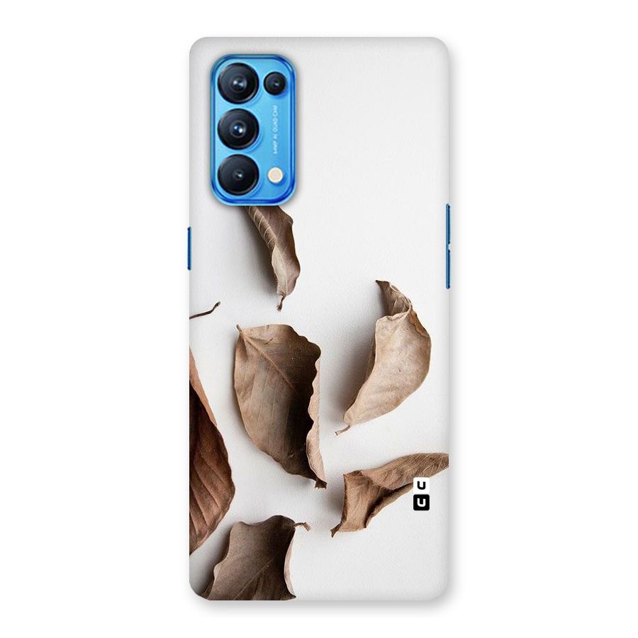 Brown Dusty Leaves Back Case for Oppo Reno5 Pro 5G