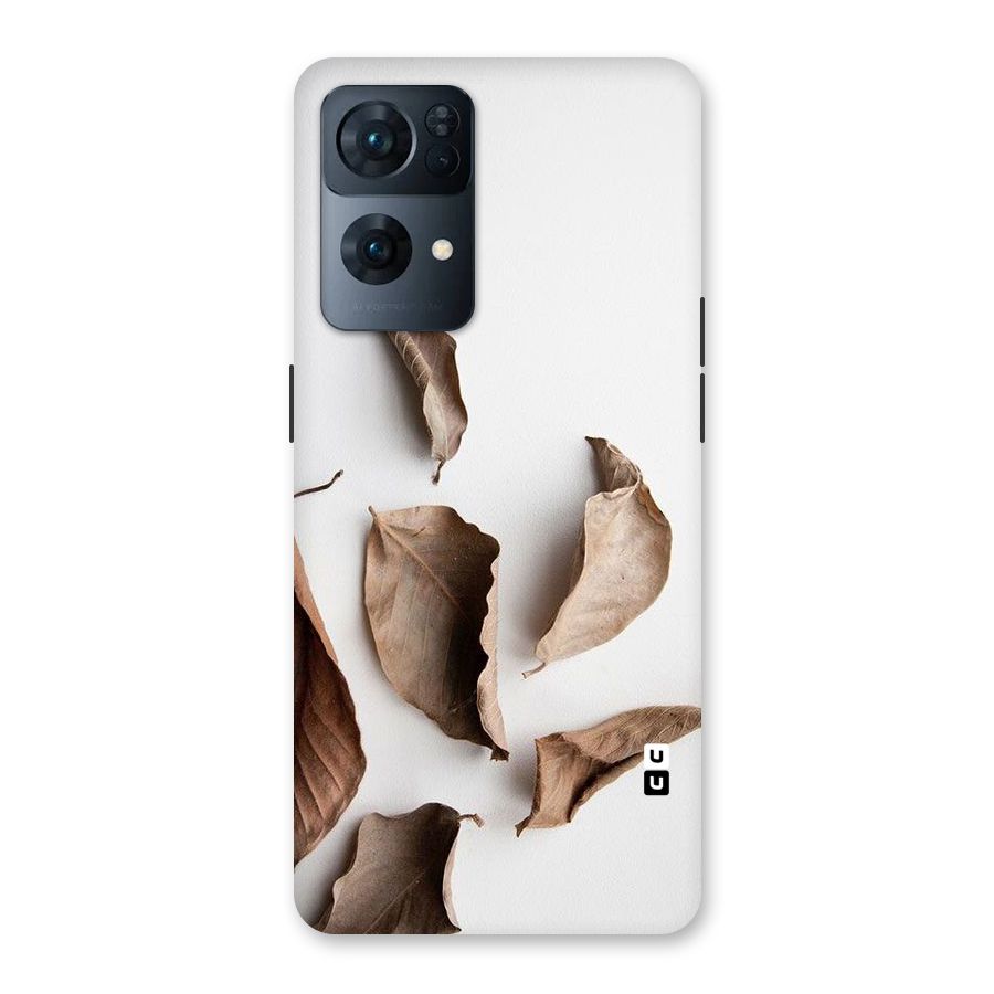 Brown Dusty Leaves Back Case for Oppo Reno7 Pro 5G
