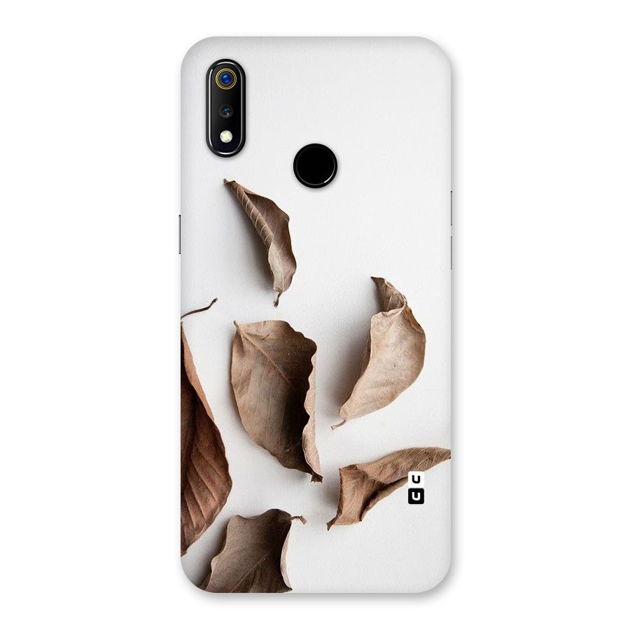 Brown Dusty Leaves Back Case for Realme 3