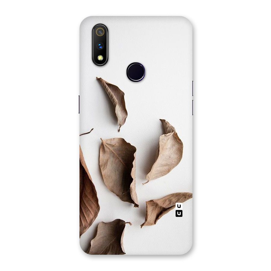 Brown Dusty Leaves Back Case for Realme 3 Pro