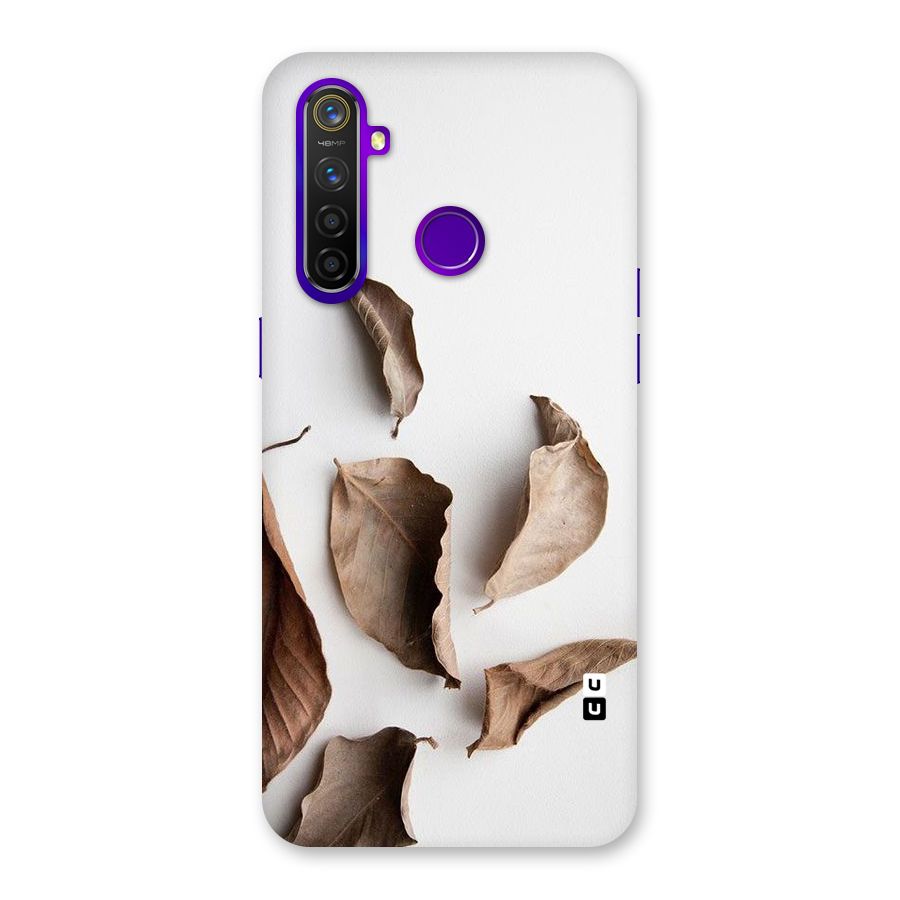 Brown Dusty Leaves Back Case for Realme 5 Pro
