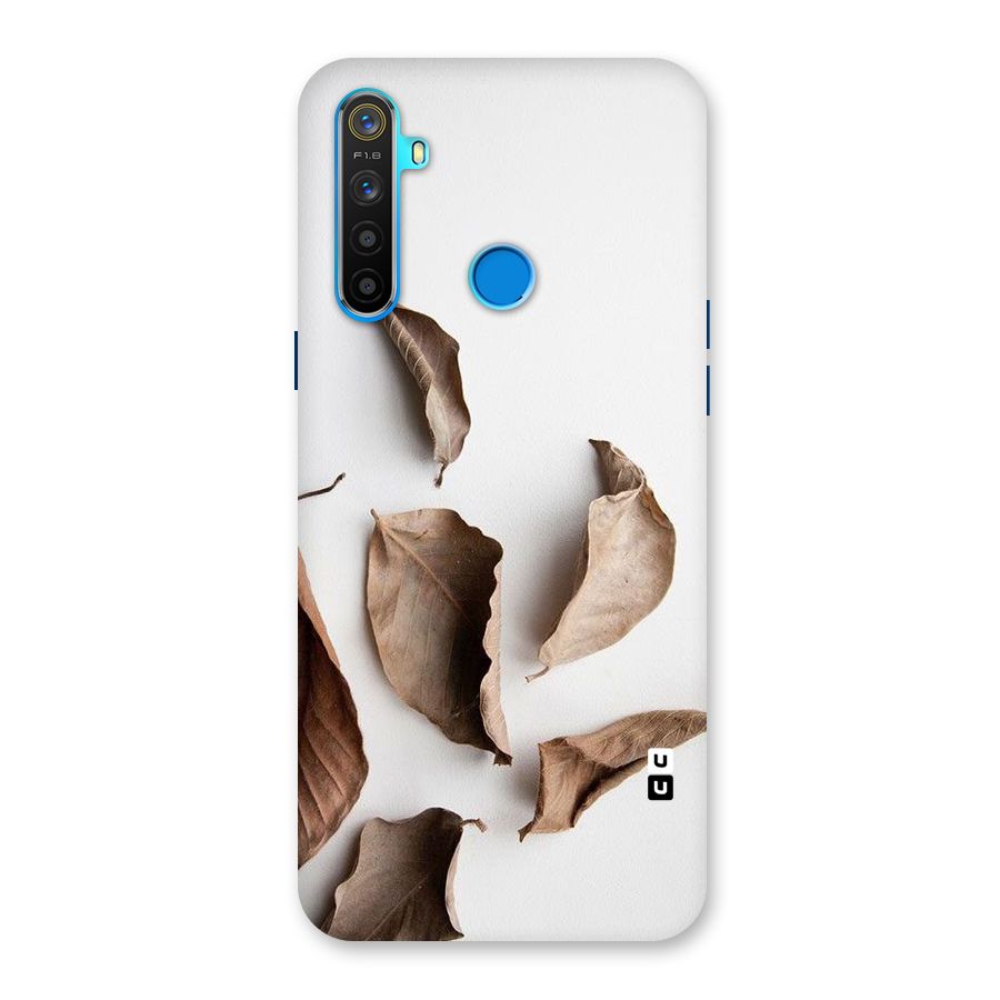 Brown Dusty Leaves Back Case for Realme 5s