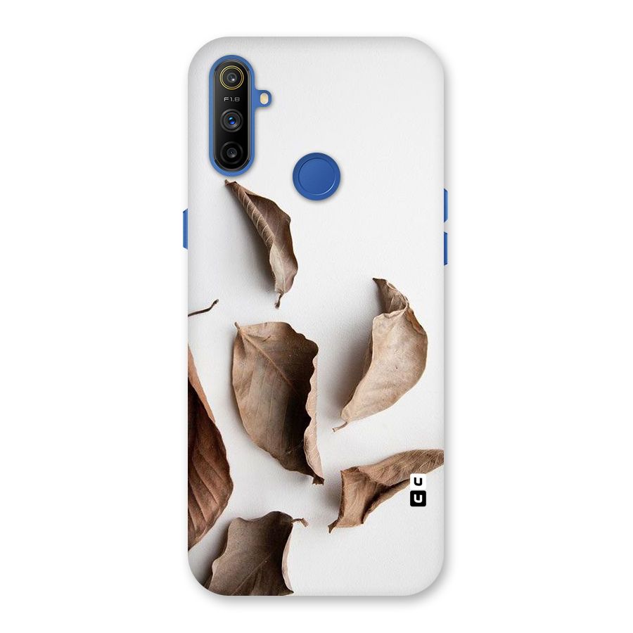 Brown Dusty Leaves Back Case for Realme Narzo 10A