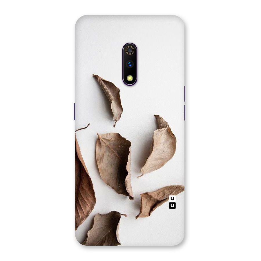 Brown Dusty Leaves Back Case for Realme X