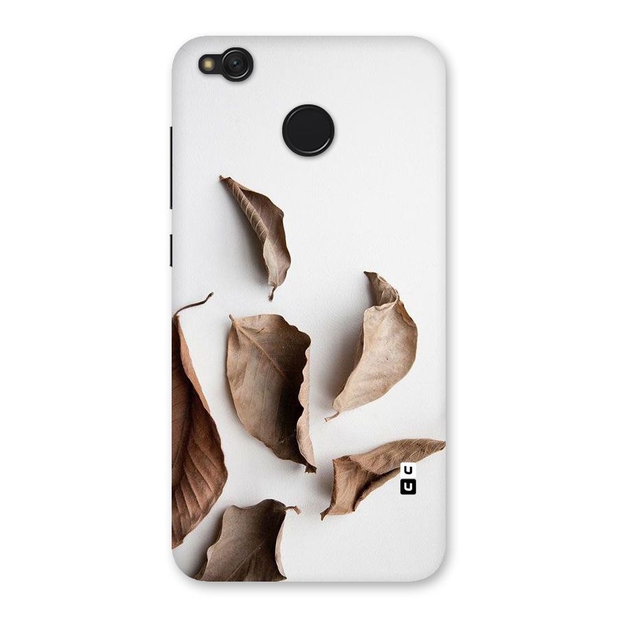 Brown Dusty Leaves Back Case for Redmi 4