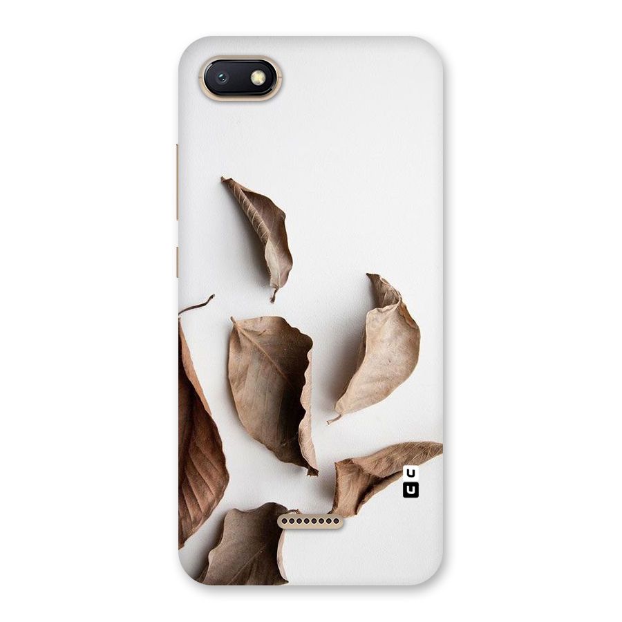 Brown Dusty Leaves Back Case for Redmi 6A