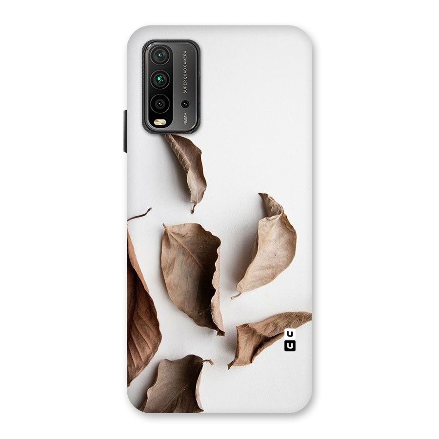 Brown Dusty Leaves Back Case for Redmi 9 Power