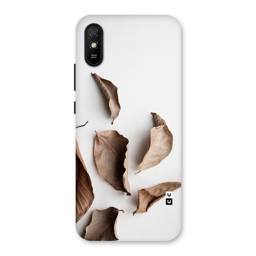 Brown Dusty Leaves Back Case for Redmi 9i