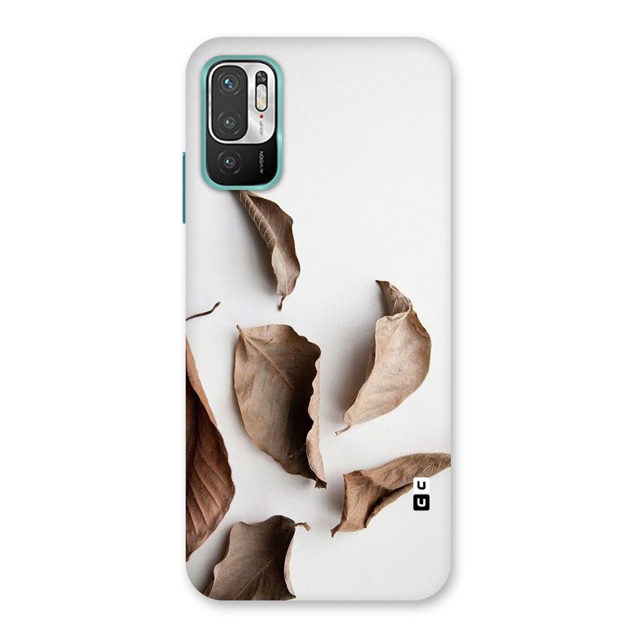 Brown Dusty Leaves Back Case for Redmi Note 10T 5G