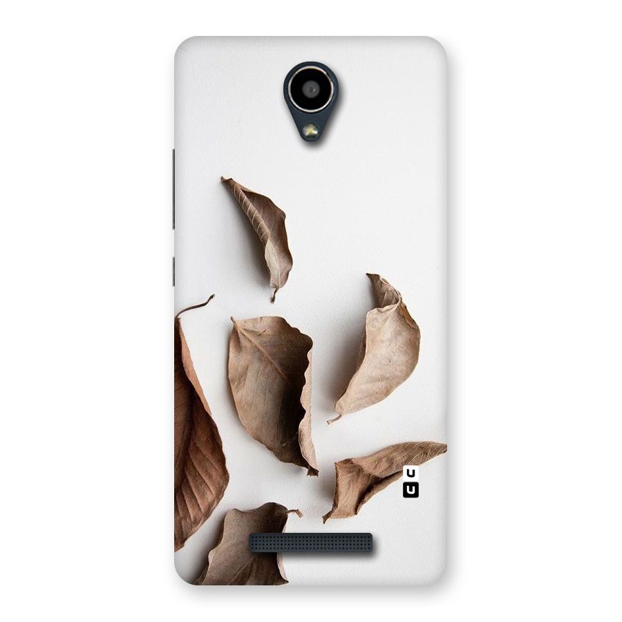 Brown Dusty Leaves Back Case for Redmi Note 2