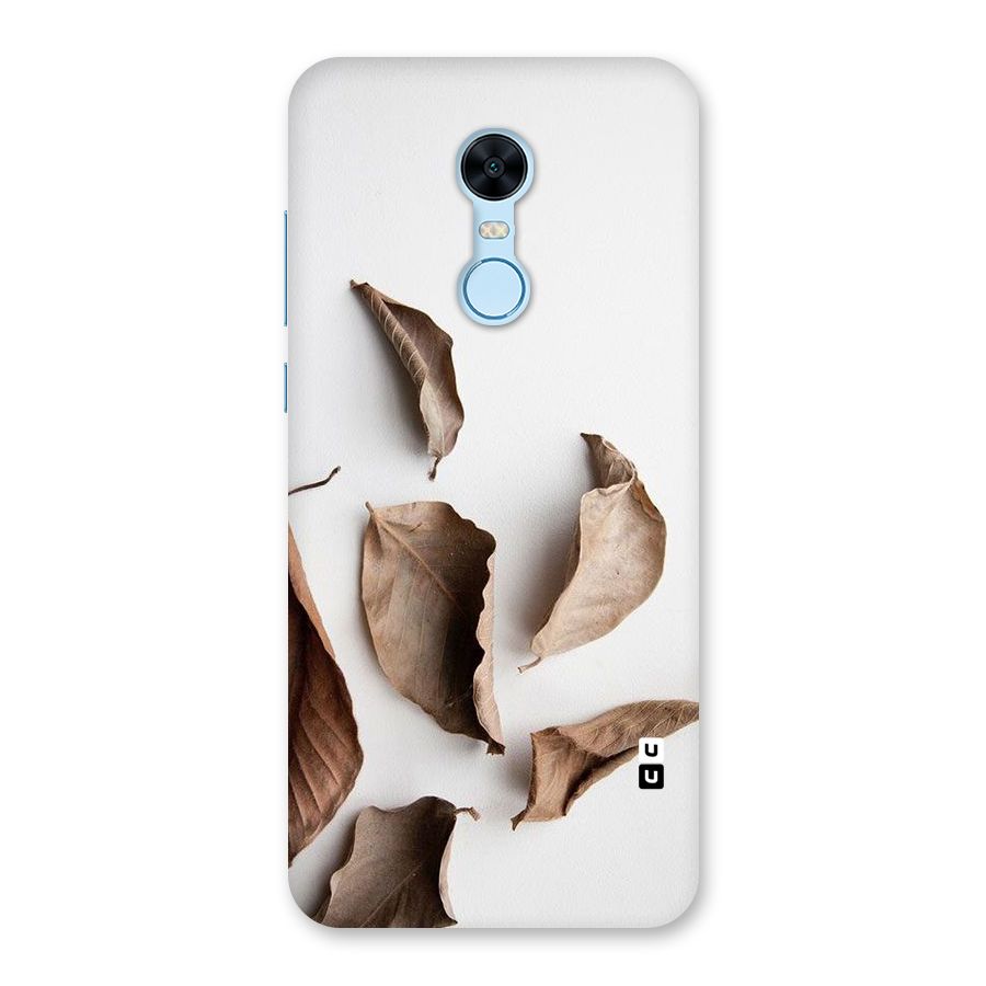 Brown Dusty Leaves Back Case for Redmi Note 5