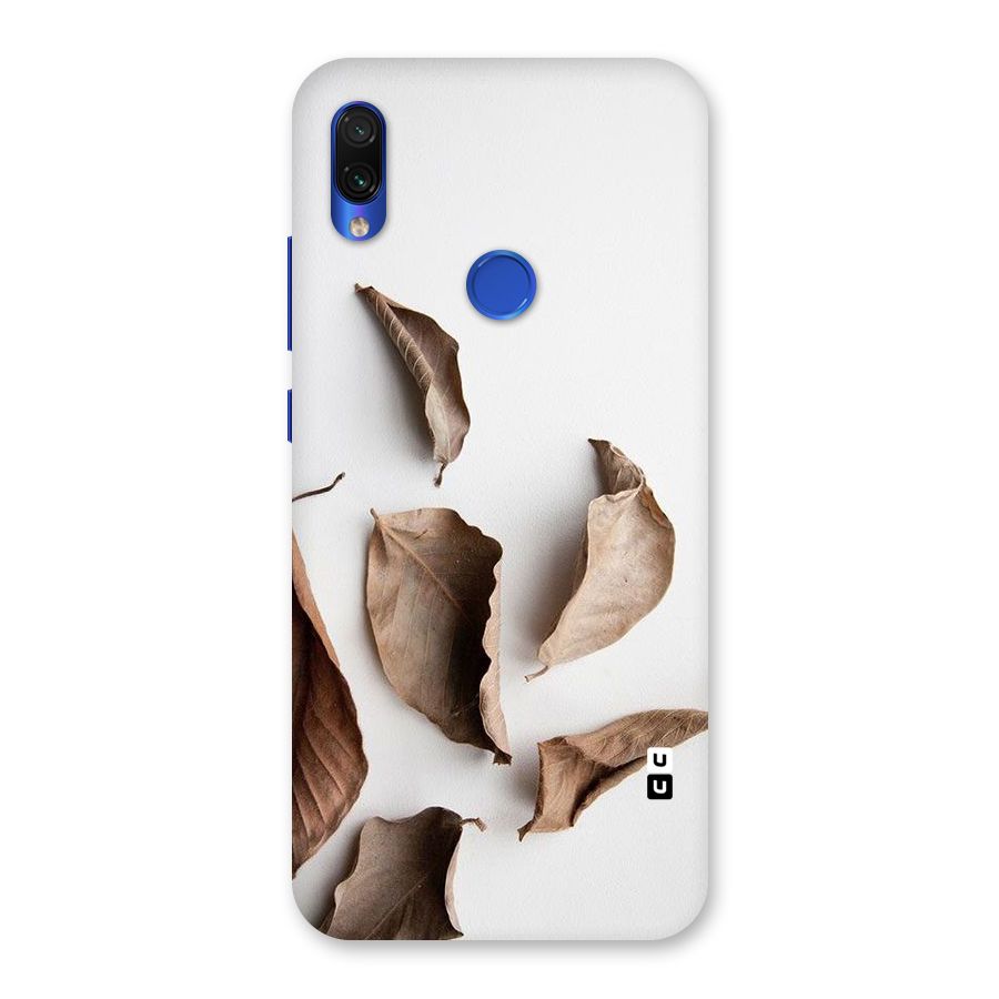 Brown Dusty Leaves Back Case for Redmi Note 7S