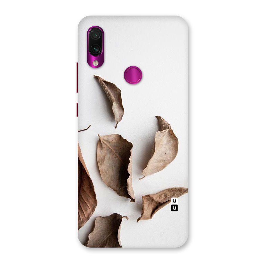 Brown Dusty Leaves Back Case for Redmi Note 7 Pro