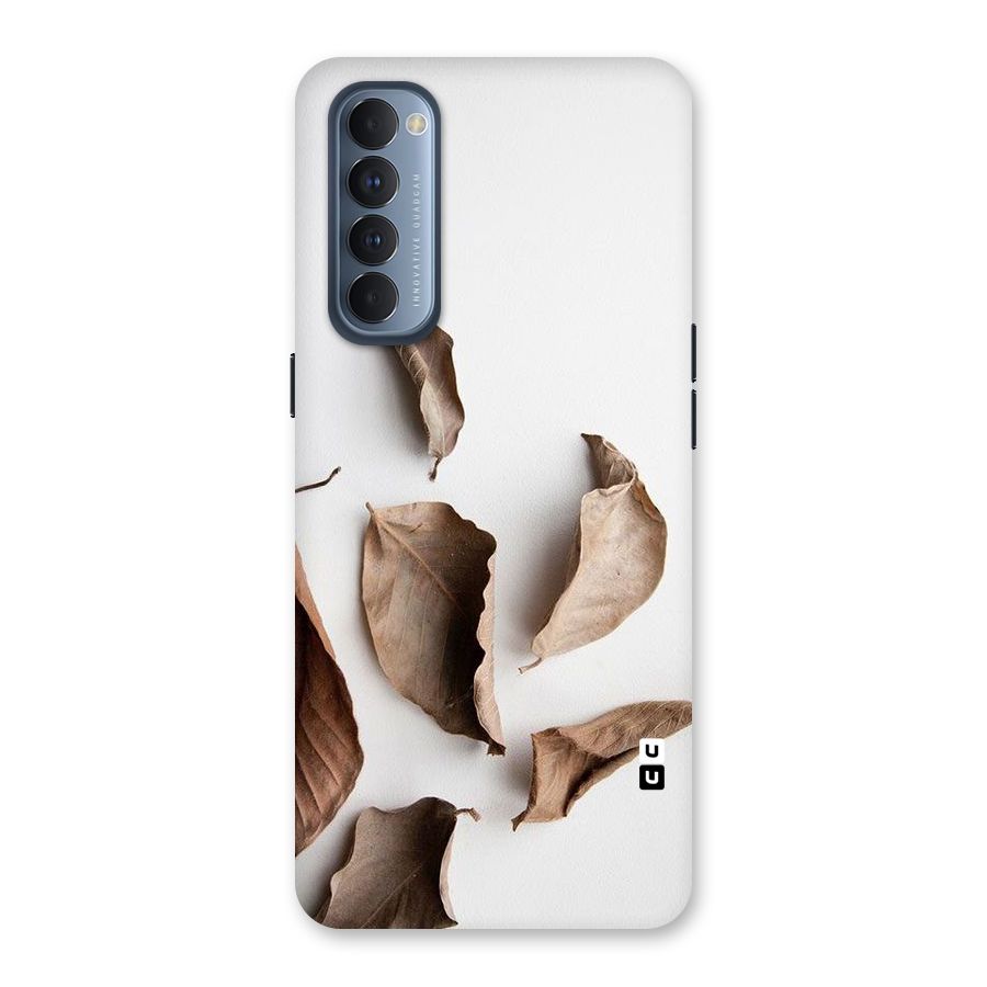 Brown Dusty Leaves Back Case for Reno4 Pro