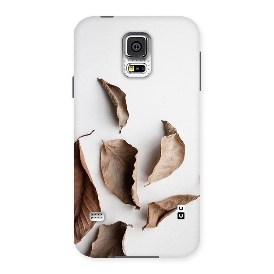 Brown Dusty Leaves Back Case for Samsung Galaxy S5
