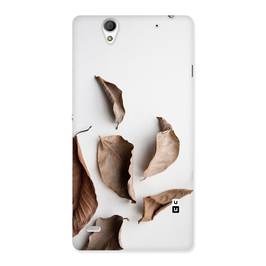 Brown Dusty Leaves Back Case for Sony Xperia C4