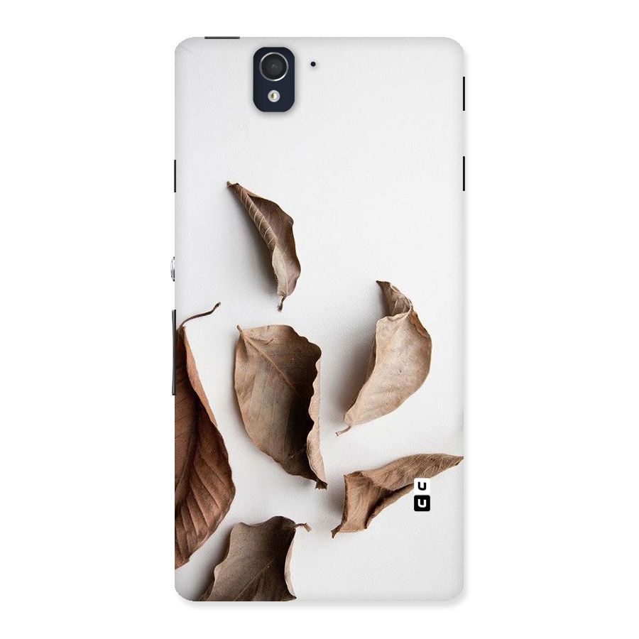 Brown Dusty Leaves Back Case for Sony Xperia Z