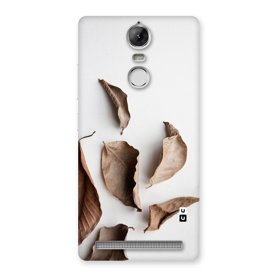 Brown Dusty Leaves Back Case for Vibe K5 Note