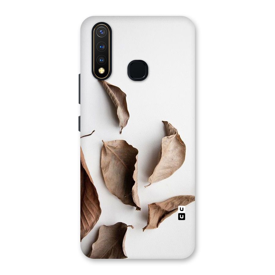 Brown Dusty Leaves Back Case for Vivo U20