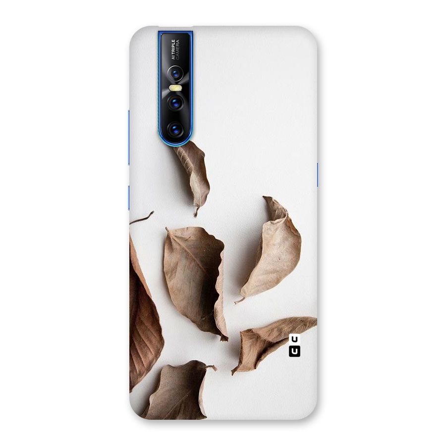 Brown Dusty Leaves Back Case for Vivo V15 Pro