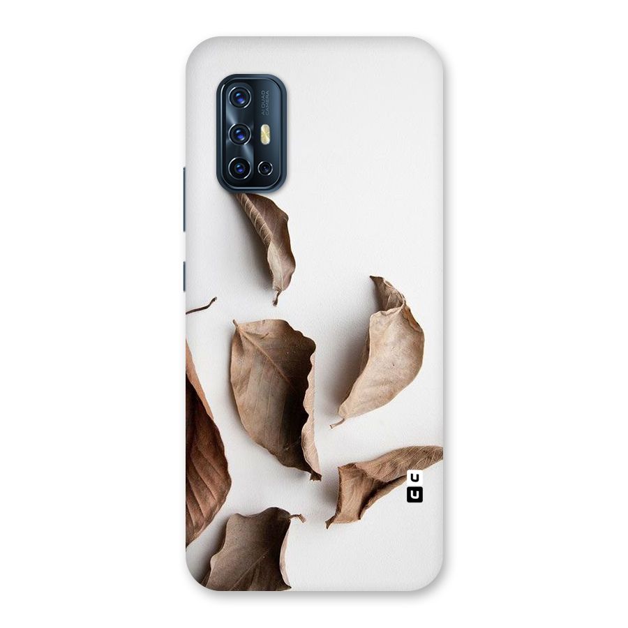 Brown Dusty Leaves Back Case for Vivo V17